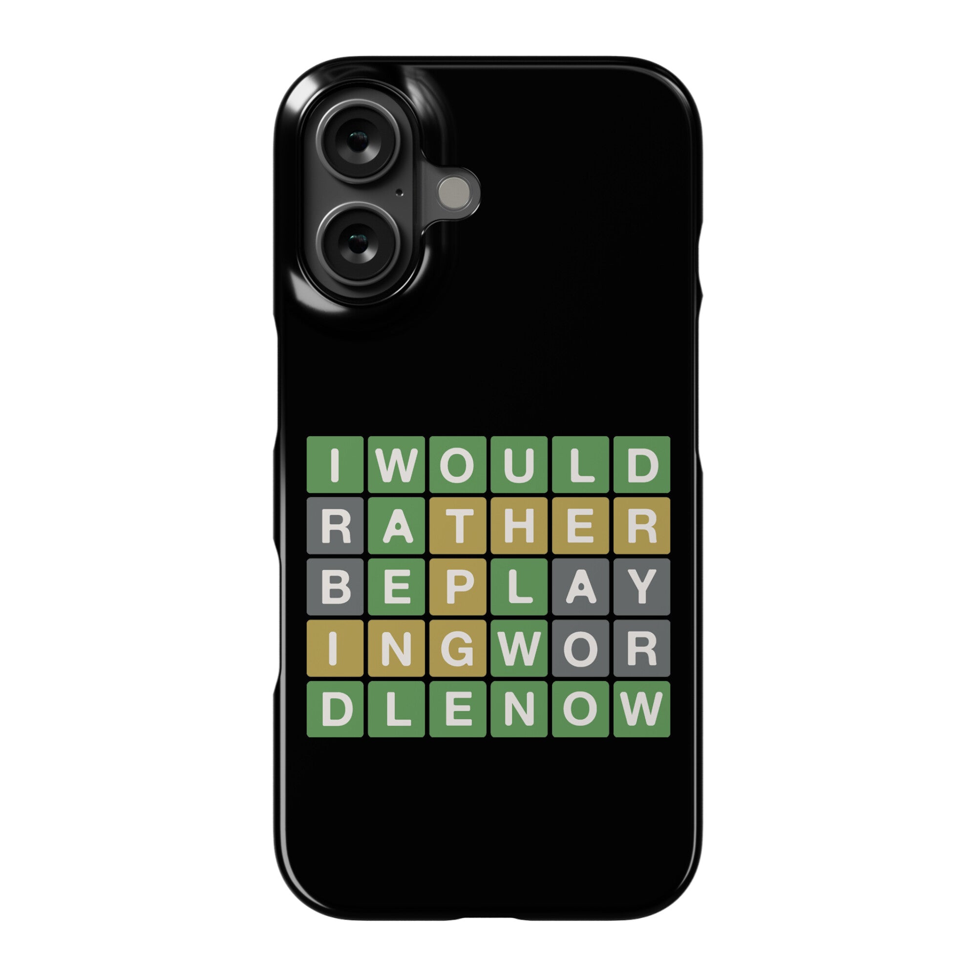 I Would Rather Be Playing Wordle Now Parody Phone Case